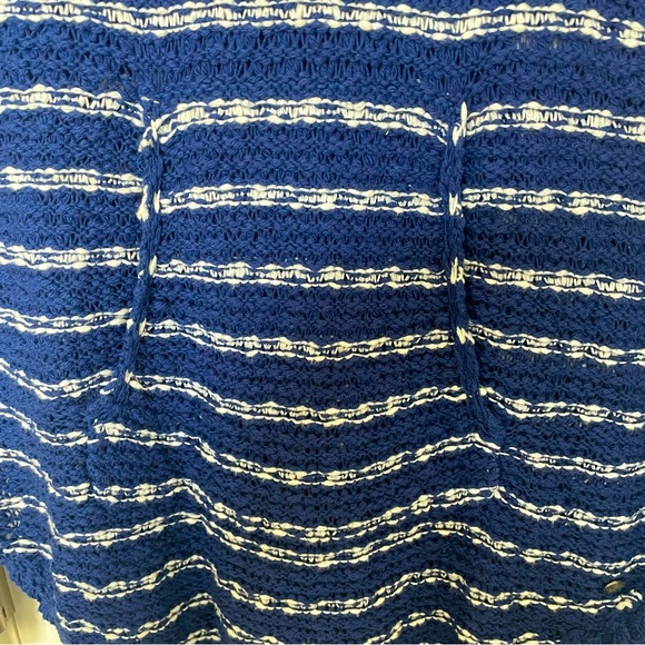 Roxy Smoke Signal Striped Hooded Open Knit Sweater - Picture 6 of 9